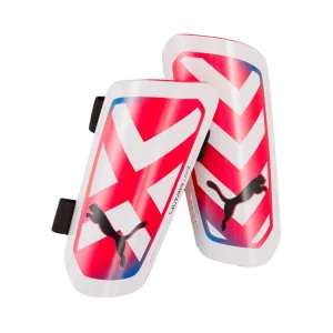 ESPINILLERAS PUMA ULTRA light strap BLANCO/ROJO